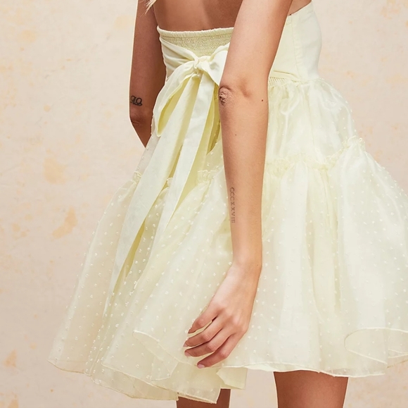 Free People Theo Summer Puff Mini Dress in Lightning Bolt - Picture 6 of 16